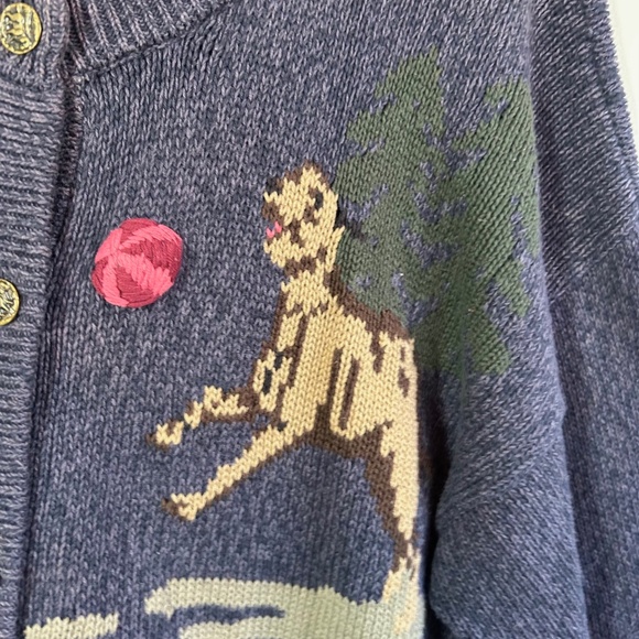 Vintage Northern Reflections Cotton dog motif cardigan sweater, Size M. - Picture 6 of 15